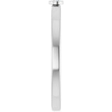 14K Gold Round Natural White Sapphire Bezel-Set Solitaire Ring - White Gold - view 9