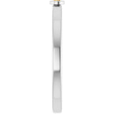 Platinum Round Natural Citrine Bezel-Set Solitaire Ring - view 9