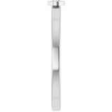 14K Gold Round Natural White Sapphire Bezel-Set Solitaire Ring - White Gold - view 9