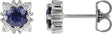 Platinum Natural Diamond Round 4-Prong Halo-Style Earrings – 3-6mm Stones