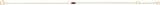 14K Gold Straight Baguette Natural Ruby Baguette Bracelet - Yellow Gold - view 2