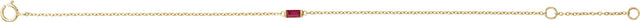 14K Gold Straight Baguette Natural Ruby Baguette Bracelet - Yellow Gold - view 2