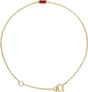 14K Gold Straight Baguette Natural Ruby Baguette Bracelet - Yellow Gold