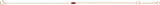 14K Gold Straight Baguette Natural Ruby Baguette Bracelet - Rose Gold - view 2
