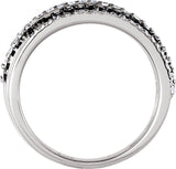 14K Gold Round Natural Black Spinel Accented Ring - view 2