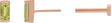 14K Gold Natural Peridot Straight Baguette Channel-Set Stud Earrings - Rose Gold