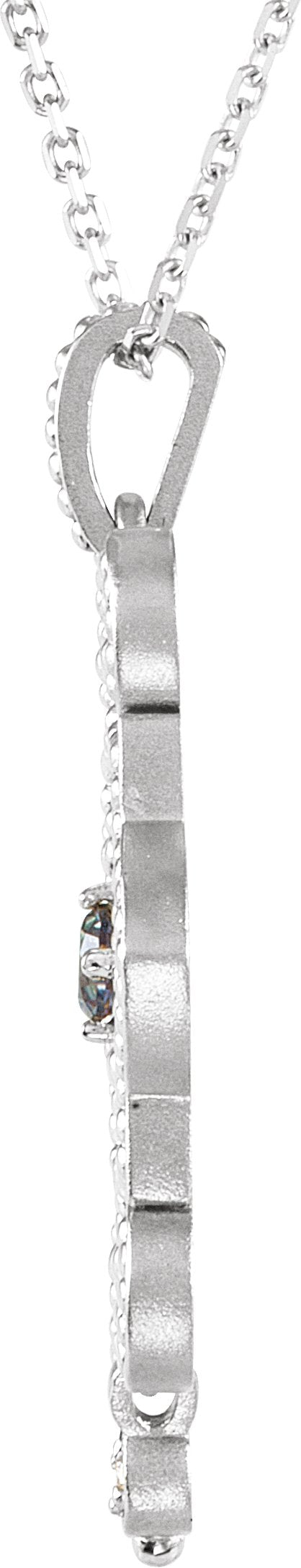 14K Gold Round Natural Tanzanite & Natural Diamond Granulated Necklace or Pendant - view 4