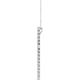 Platinum Round Natural Diamond Accented Cross Necklace or Pendant – up to 1/6 CTW - view 9