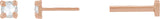 14K Gold Natural Diamond Round Rose-Cut 4-Prong Claw Stud Earrings - Rose Gold - view 6