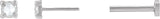 14K Gold Natural Diamond Round Rose-Cut 4-Prong Claw Stud Earrings - White Gold - view 6