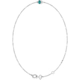 Platinum Round Lab-Grown Alexandrite Bezel-Set Link Bracelet - view 17