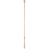 14K Gold Round Lab-Grown Alexandrite Bezel-Set Link Bracelet - Rose Gold - view 18