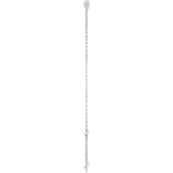 Platinum Round Natural White Sapphire Bezel-Set Link Bracelet - view 18