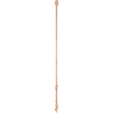 14K Gold Round Lab-Grown Diamond Bezel-Set Link Bracelet - Rose Gold - view 18