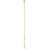 14K Gold Round Lab-Grown Emerald Bezel-Set Link Bracelet - Yellow Gold - view 12