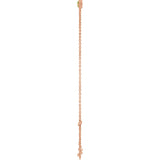 14K Gold Round Natural Peridot Bezel-Set Link Bracelet - Rose Gold - view 18