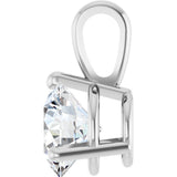 Platinum Round Natural Diamond Solitaire Necklace or Pendant - view 9