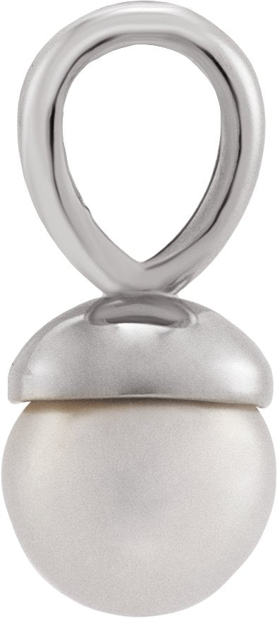 Platinum Cultured Freshwater Pearl Pearl Pendant - view 2