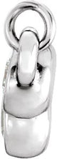 14K Gold Round Lab-Grown Diamond Bezel-Set Bar Necklace - White Gold - view 4