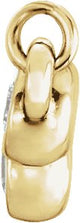 14K Gold Round Lab-Grown Diamond Bezel-Set Bar Necklace - Yellow Gold - view 4