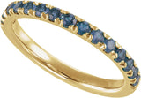10K Gold Round Natural Alexandrite Birthstone Stackable Ring - Yellow Gold - view 12