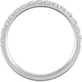 10K Gold Round Natural Diamond Birthstone Stackable Ring - White Gold - view 10