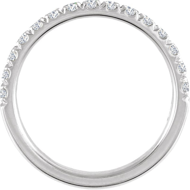 10K Gold Round Lab-Grown Diamond Birthstone Stackable Ring - White Gold - view 10
