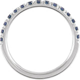 14K Gold Round Natural Alexandrite Birthstone Stackable Ring - White Gold - view 10