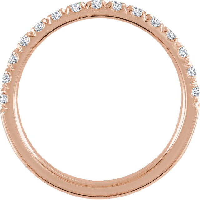 10K Gold Round Lab-Grown Diamond Birthstone Stackable Ring - Rose Gold - view 13