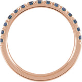 10K Gold Round Natural Alexandrite Birthstone Stackable Ring - Rose Gold - view 12