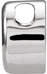14K Gold Round White Cubic Zirconia Birth of a Child Solitaire Pendant - White Gold - view 2