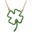14K Gold Clover Necklace