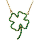 14K Gold Clover Necklace