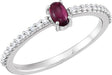 Platinum Oval Natural Pink Tourmaline & Natural Diamond Accented Cabochon Ring