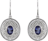 14K Gold Oval Natural Diamond Sculptural Earrings - view 2
