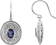 14K Gold Oval Natural Diamond Sculptural Earrings