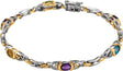 14K Gold Oval Natural Diamond Line Bracelet