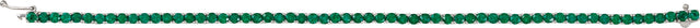 14K Gold Round Lab-Grown Emerald Line Bracelet – 3mm Stones - view 3