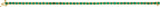 14K Gold Round Natural Emerald Line Bracelet – 3mm Stones - Yellow Gold - view 3
