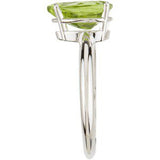 14K Gold Pear Natural Peridot Solitaire Ring - view 4