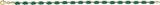 14K Gold Oval Lab-Grown Emerald Line Bracelet - view 2