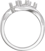 Platinum Round Natural Opal Three-Stone Cabochon Ring - view 2