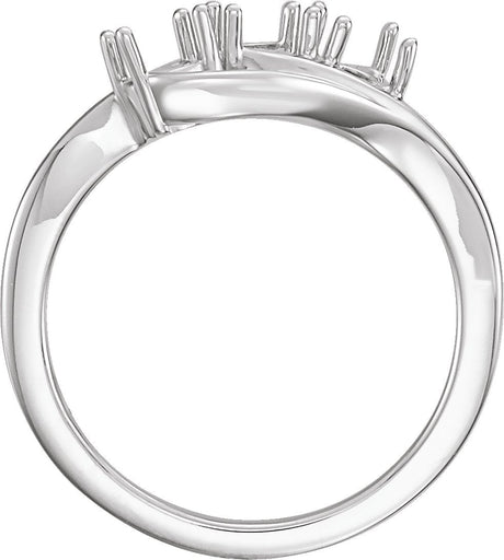 Platinum Round Natural Opal Three-Stone Cabochon Ring - view 2