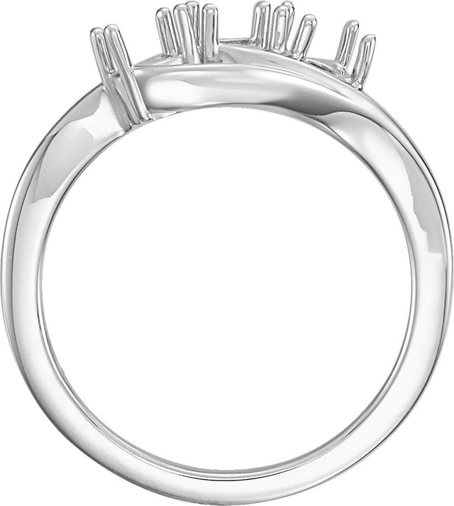 Platinum Round Natural Opal Three-Stone Cabochon Ring - view 2