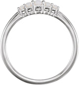 14K Gold Round Natural White Opal Accented Ring - White Gold - view 2
