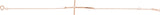 14K Gold Round Natural Diamond Accented Sideways Cross Bracelet - Rose Gold - view 4
