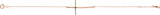 14K Gold Round Natural Amethyst Accented Sideways Cross Bracelet - Rose Gold - view 4