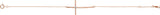 14K Gold Round Natural Aquamarine Accented Sideways Cross Bracelet - Rose Gold - view 4