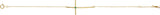 14K Gold Round Natural Emerald Accented Sideways Cross Bracelet - Yellow Gold - view 4
