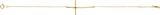 14K Gold Round Natural Ruby Accented Sideways Cross Bracelet - Yellow Gold - view 4